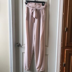 Blush Paperbag Pants